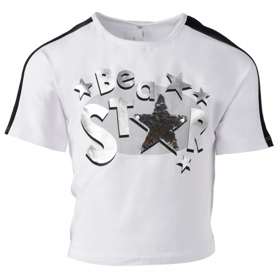 Μπλουζάκι, σχέδιο"Be a star", για κορίτσια Idexe 183520 
