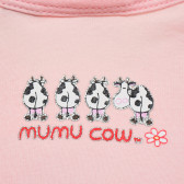Μπλουζάκι με τύπωμα αγελάδας, ροζ Idexe 183795 3