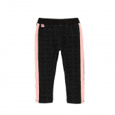 Παντελόνι με ροζ μπορντούρα για μωρά, μαύρο Boboli 184045 