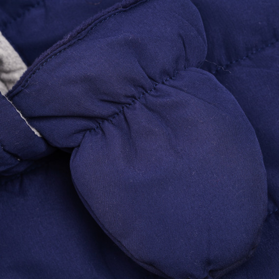 Μπουφάν με κουκούλα και γάντια μωρού για αγόρι, μπλε Idexe 184767 4
