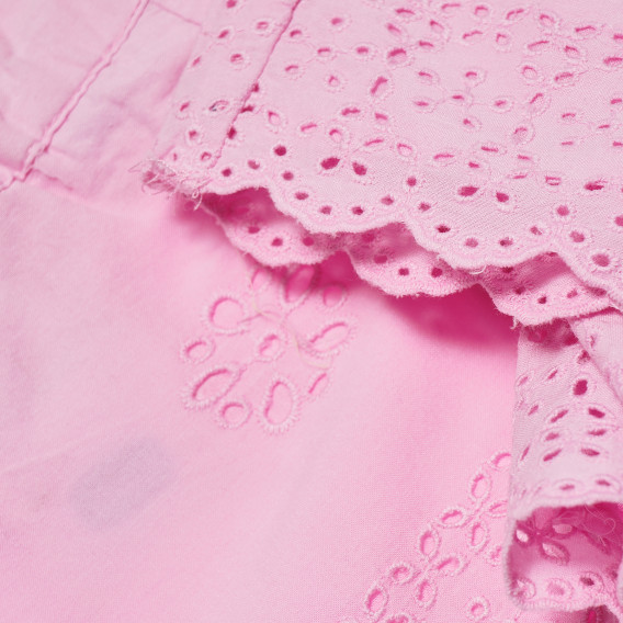 Βαμβακερό παντελόνι για μωρό, ροζ Chicco 185034 4