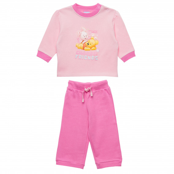 Σετ δύο κομματιών: μπλούζα και παντελόνι για κορίτσι, ροζ Disney 185473 