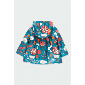 Αδιάβροχο μπουφάν με λουλουδάτο τύπωμα για κορίτσια, μπλε Boboli 185527 2