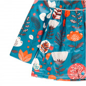 Αδιάβροχο μπουφάν με λουλουδάτο τύπωμα για κορίτσια, μπλε Boboli 185528 3