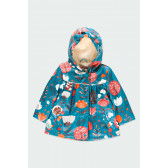 Αδιάβροχο μπουφάν με λουλουδάτο τύπωμα για κορίτσια, μπλε Boboli 185530 5