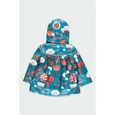 Αδιάβροχο μπουφάν με λουλουδάτο τύπωμα για κορίτσια, μπλε Boboli 185531 6