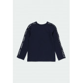 Βαμβακερή μπλούζα με δαντέλα για κορίτσια, σκούρο μπλε Boboli 185586 2