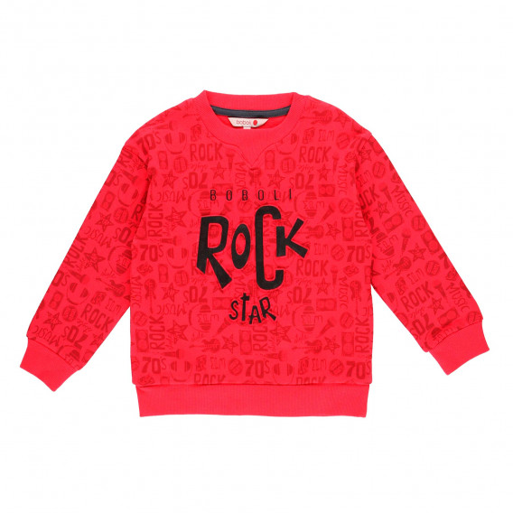 Rock Star βαμβακερή μπλούζα για αγόρια, κόκκινο Boboli 185682 2