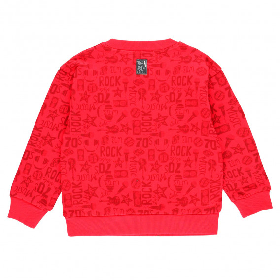 Rock Star βαμβακερή μπλούζα για αγόρια, κόκκινο Boboli 185683 3