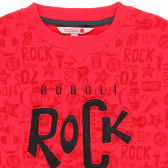 Rock Star βαμβακερή μπλούζα για αγόρια, κόκκινο Boboli 185685 5