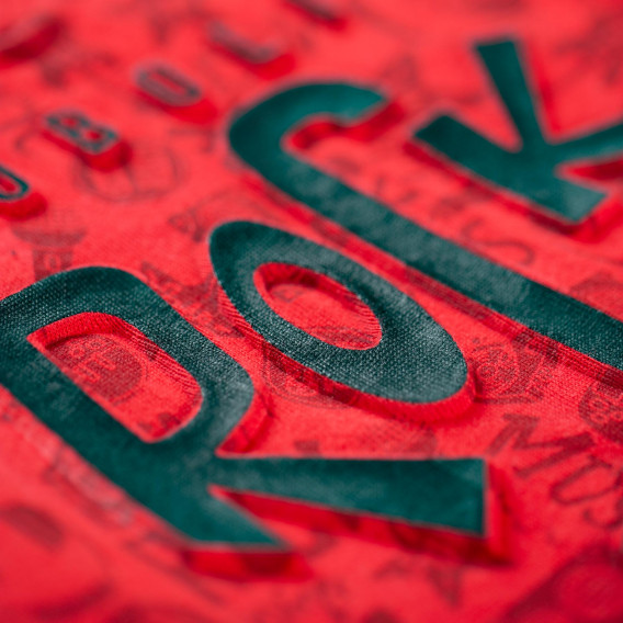 Rock Star βαμβακερή μπλούζα για αγόρια, κόκκινο Boboli 185688 8
