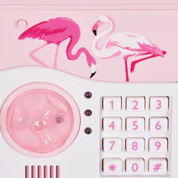 Χρηματοκιβώτιο παιχνιδι με 7 τύπους μουσικής, Safe bank, ροζ ZIZITO 185695 3