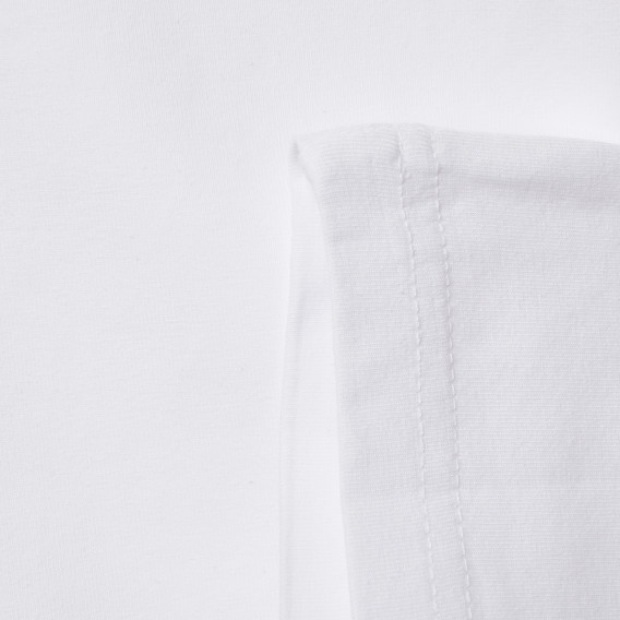 Βαμβακερή μπλούζα για κορίτσι, σε λευκό χρώμα Disney 185814 2