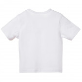 Βαμβακερή μπλούζα για κορίτσι, σε λευκό χρώμα Disney 185815 3
