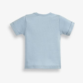 Γαλάζιο, βαμβακερό μπλουζάκι με στρίφωμα στα μανίκια και τυπωμένο σχέδιο, για αγόρι PIPPO&PEPPA 185940 2