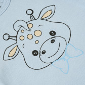 Γαλάζιο, βαμβακερό μπλουζάκι με στρίφωμα στα μανίκια και τυπωμένο σχέδιο, για αγόρι PIPPO&PEPPA 185941 3