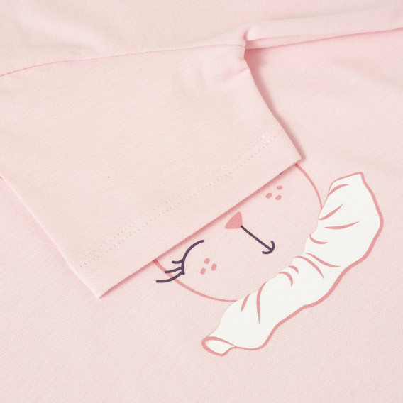 Βρεφικό, βαμβακερό μπλουζάκι σε ροζ χρώμα με τυπωμένο σχέδιο λαγουδάκι PIPPO&PEPPA 185966 4