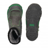 Γκρι δερμάτινες μπότες με πράσινες λεπτομέρειες Pio Repell 186063 3