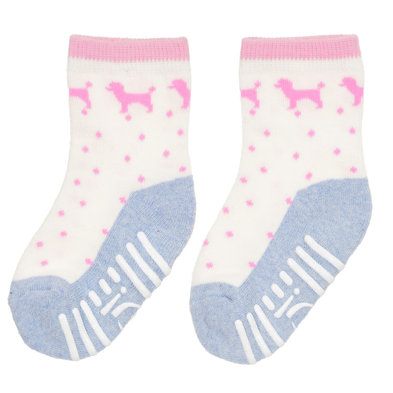 Πολύχρωμες κάλτσες με σχέδια σκυλάκια και βούλες, για αγόρι   186585