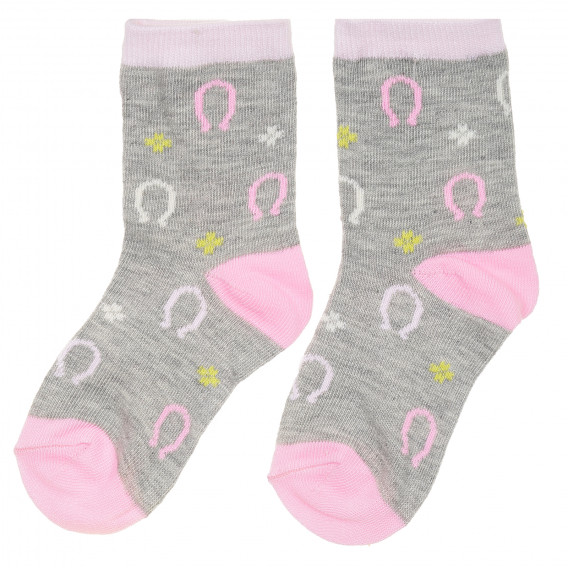 Σετ από τρία ζευγάρια πολύχρωμες κάλτσες, για κορίτσι YO! 186740 10