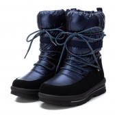 Χειμερινές μπότες με φερμουάρ και κορδόνια για ένα κορίτσι, μπλε XTI 187293 4