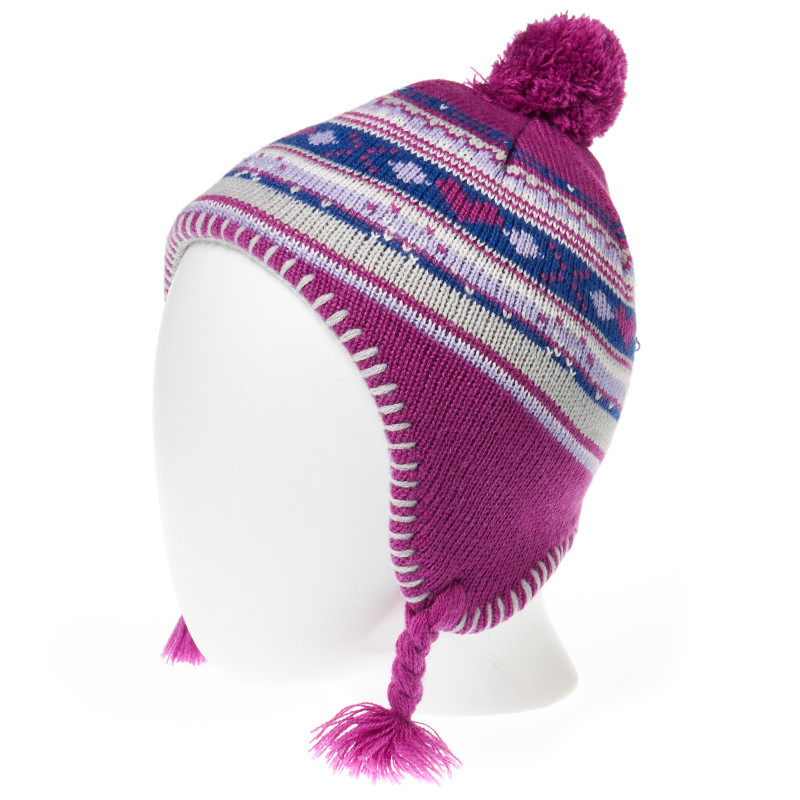 Χειμερινό καπέλο με φούντες για ένα κοριτσάκι, πολύχρωμο  187457