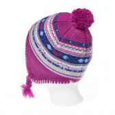 Χειμερινό καπέλο με φούντες για ένα κοριτσάκι, πολύχρωμο Z Generation 187458 2