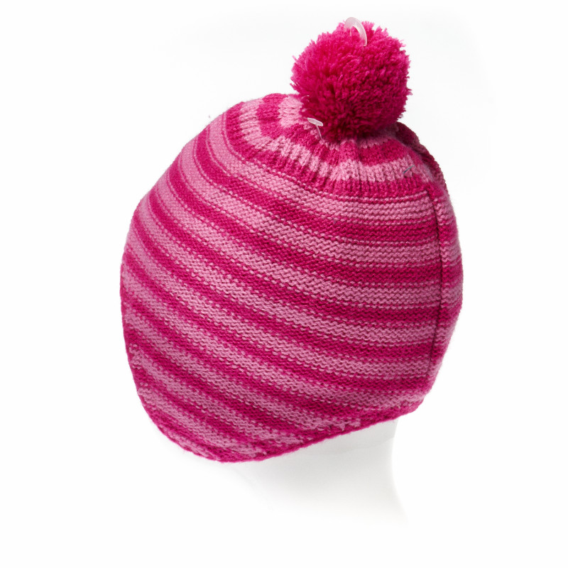 Καπέλο για χειμώνα για ένα κορίτσι, ροζ ριγέ  187465