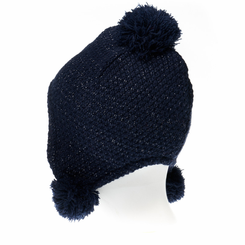 Χειμερινό καπέλο με φούντες για ένα κορίτσι, μπλε  187482