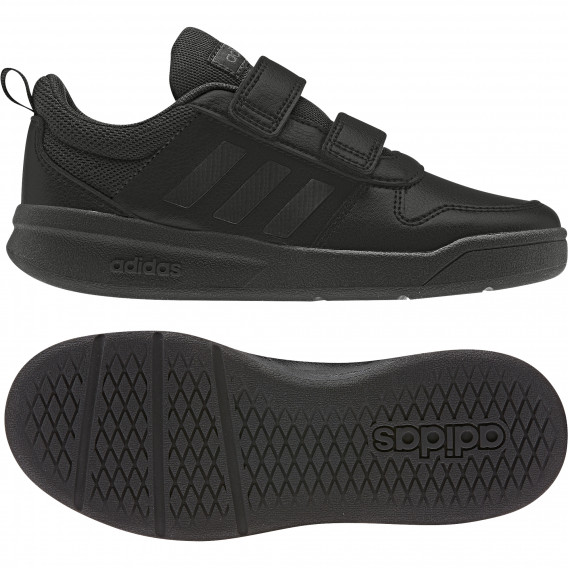 Δερμάτινα αθλητικά παπούτσια Adidas, σε μαύρο χρώμα, με velcro Adidas 187760 