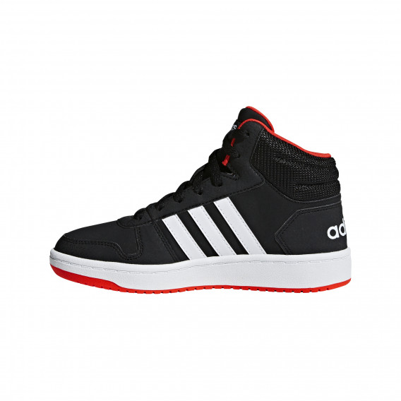 Ψηλά αθλητικά παπούτσια Adidas σε μαύρο χρώμα, με λευκές ρίγες Adidas 187796 2