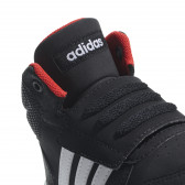 Ψηλά αθλητικά παπούτσια Adidas με άσπρες ρίγες και κρυφό velcro, μαύρα Adidas 187844 6