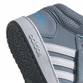 Ψηλά αθλητικά παπούτσια Adidas με άσπρες ρίγες και κρυφό velcro, σε μπλε χρώμα Adidas 187855 5