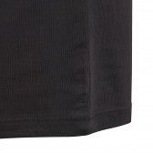 Βαμβακερό μπλουζάκι Adidas με το λογότυπο της μάρκας για αγόρια, μαύρο Adidas 187898 4