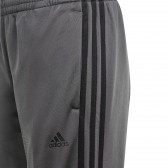 Γκρι αθλητικό σετ Adidas, με μαύρες ρίγες, για αγόρια Adidas 187905 6