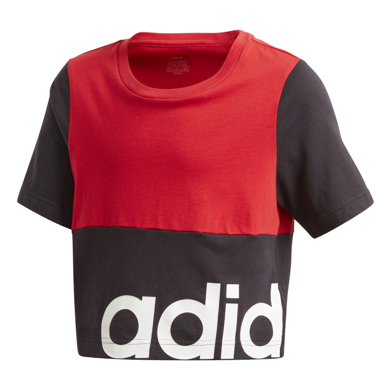 Βαμβακερό μπλουζάκι σε κόκκινο και μαύρο χρώμα με την επιγραφή της μάρκας, για κοριίτσια  187929