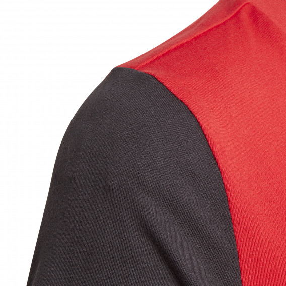 Βαμβακερό μπλουζάκι σε κόκκινο και μαύρο χρώμα με την επιγραφή της μάρκας, για κοριίτσια Adidas 187931 3