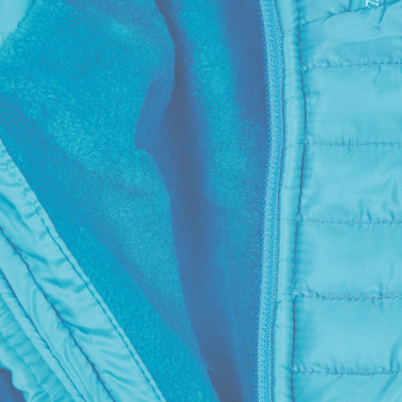 Μπουφάν με κουκούλα και τσέπες, γαλάζιο Midimod 188144 3