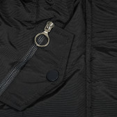 Μακρύ μπουφάν για κορίτσι, με κουκούλα, σε μαύρο χρώμα MC United 188192 3