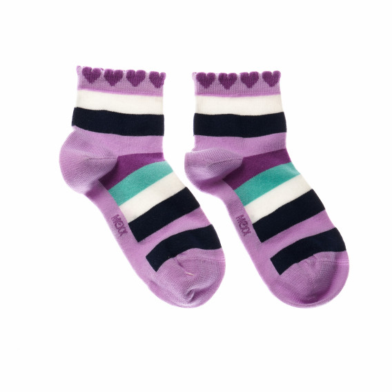 Τρία ζευγάρια πολύχρωμες παιδικές κάλτσες, για κορίτσι  Z Generation 188412 2