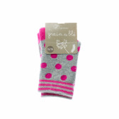 Βρεφικές κάλτσες σε γκρι και ροζ χρώμα Z Generation 188416 4