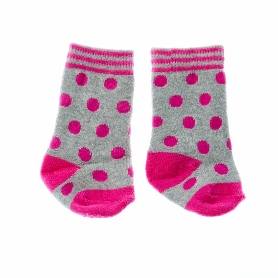 Βρεφικές κάλτσες σε γκρι και ροζ χρώμα Z Generation 188417 2