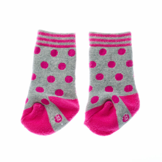 Βρεφικές κάλτσες σε γκρι και ροζ χρώμα Z Generation 188418 5