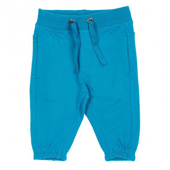 Βαμβακερό παντελόνι σε μπλε χρώμα με ελαστικά άκρα, για αγόρι Cool club 188892 