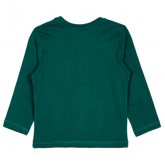 Βαμβακερή, μακρυμάνικη μπλούζα σε πράσινο χρώμα με σχέδιο δεινόσαυρο, για αγόρι Cool club 188986 4