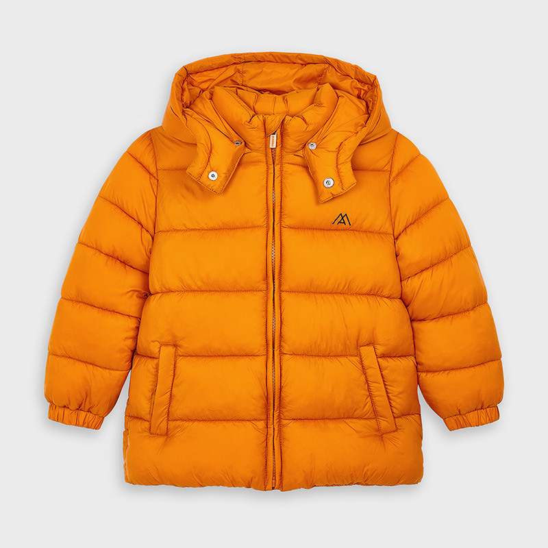 Χειμερινό μπουφάν με κουκούλα για αγόρι, πορτοκαλί  189834