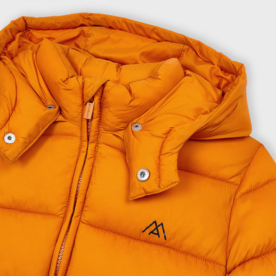 Χειμερινό μπουφάν με κουκούλα για αγόρι, πορτοκαλί Mayoral 189836 3