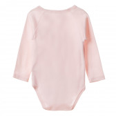 Βαμβακερό κορμάκι σε ροζ χρώμα για κοριτσάκι ZY 191100 2
