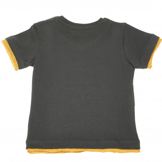 Μαύρο μπλουζάκι με λεζάντα και σχέδιο για αγόρι Yellow Submarine 191125 2
