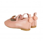 Βρεφικά παπούτσια για κορίτσι, ροζ, με αυτάκια και ουρά απλικέ Cool club 191882 2